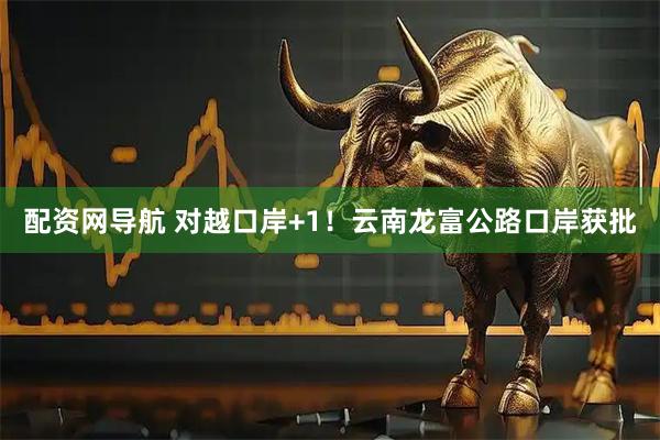 配资网导航 对越口岸+1!云南龙富公路口岸获批